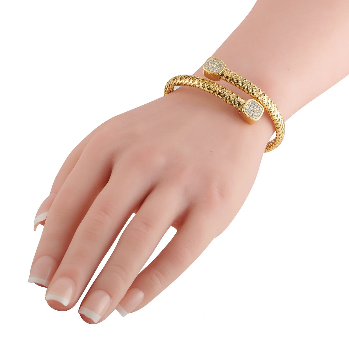 Roberto Coin Primavera 18K Yellow Gold 0.50ct Diamond Woven Bracelet RC13-090226