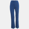 Sandro Blue Jacquard Crepe Amparo Pants
