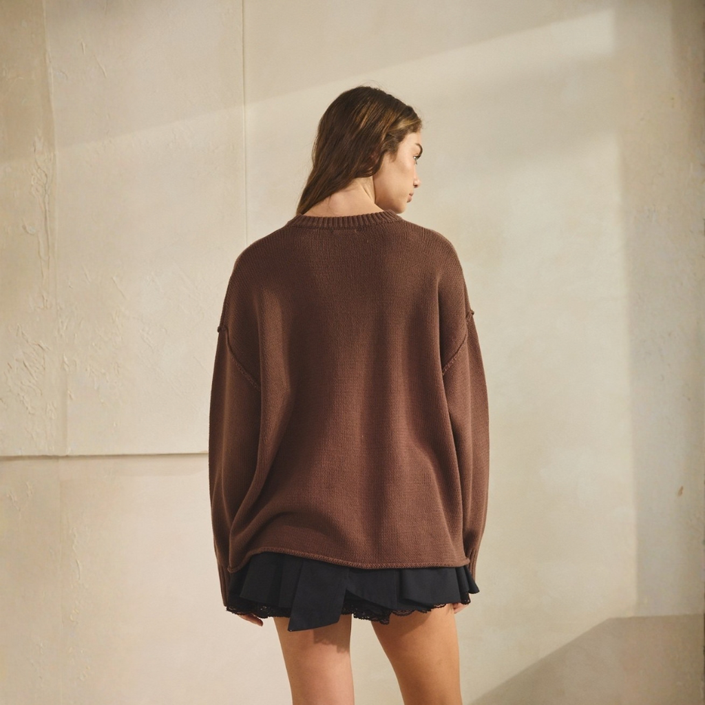 Marlo Chocolate Boyfriend Sweater