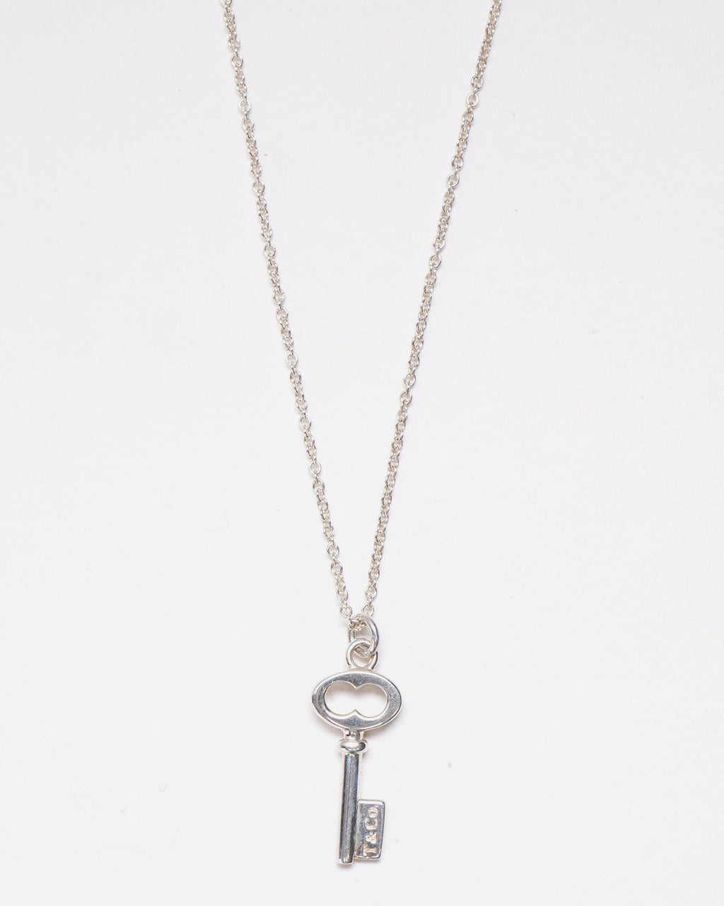 Silver Oval Key Necklace