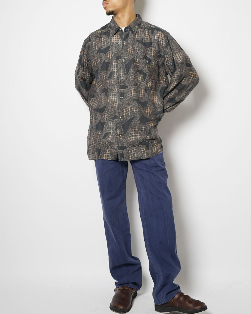 Silk Shirt Long Sleeve / Pattern J