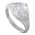 LB Exclusive Antique Platinum 0.93ct Diamond Ring MF14-080426