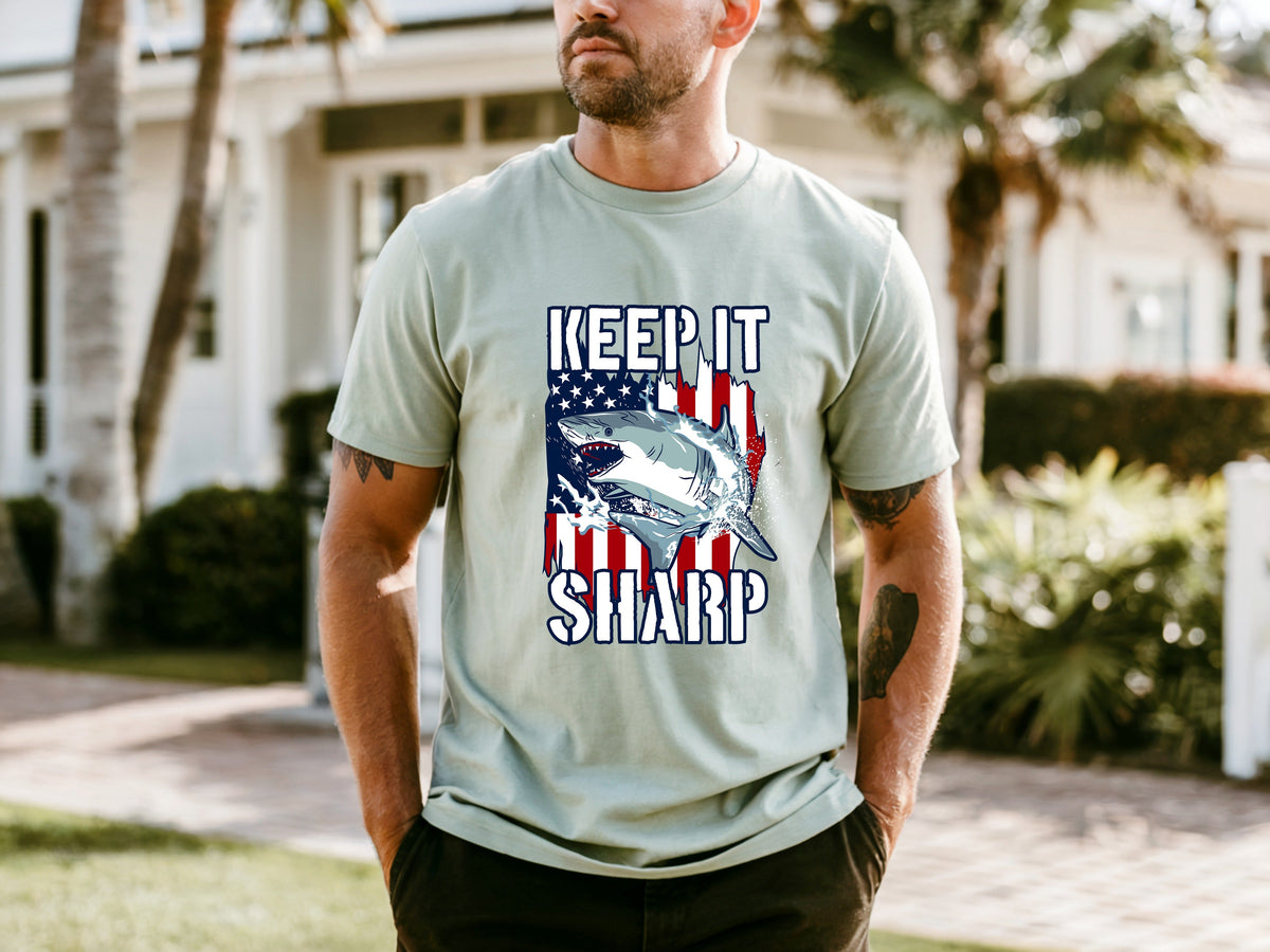 Jaws Men's Cartoon Casual T-shirt