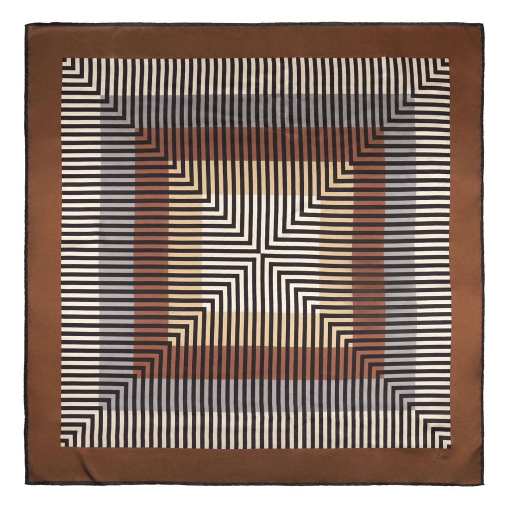 Concentric Stripes Silk Square