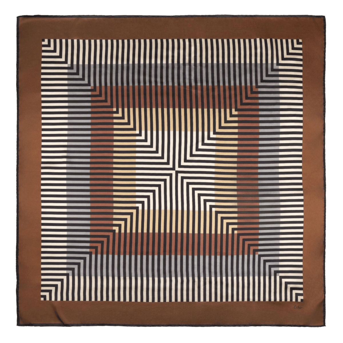 Concentric Stripes Silk Square