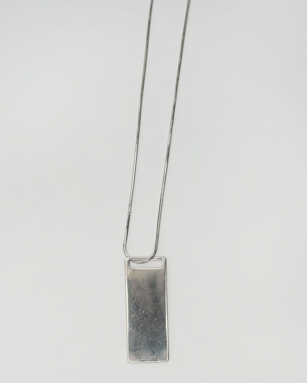 Silver Chain Necklace w/ Tag Charm