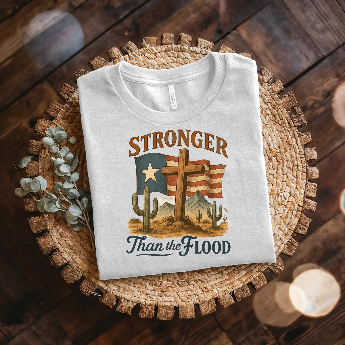 Retro Texas Strong God Bless Texas Print Sweatshirt
