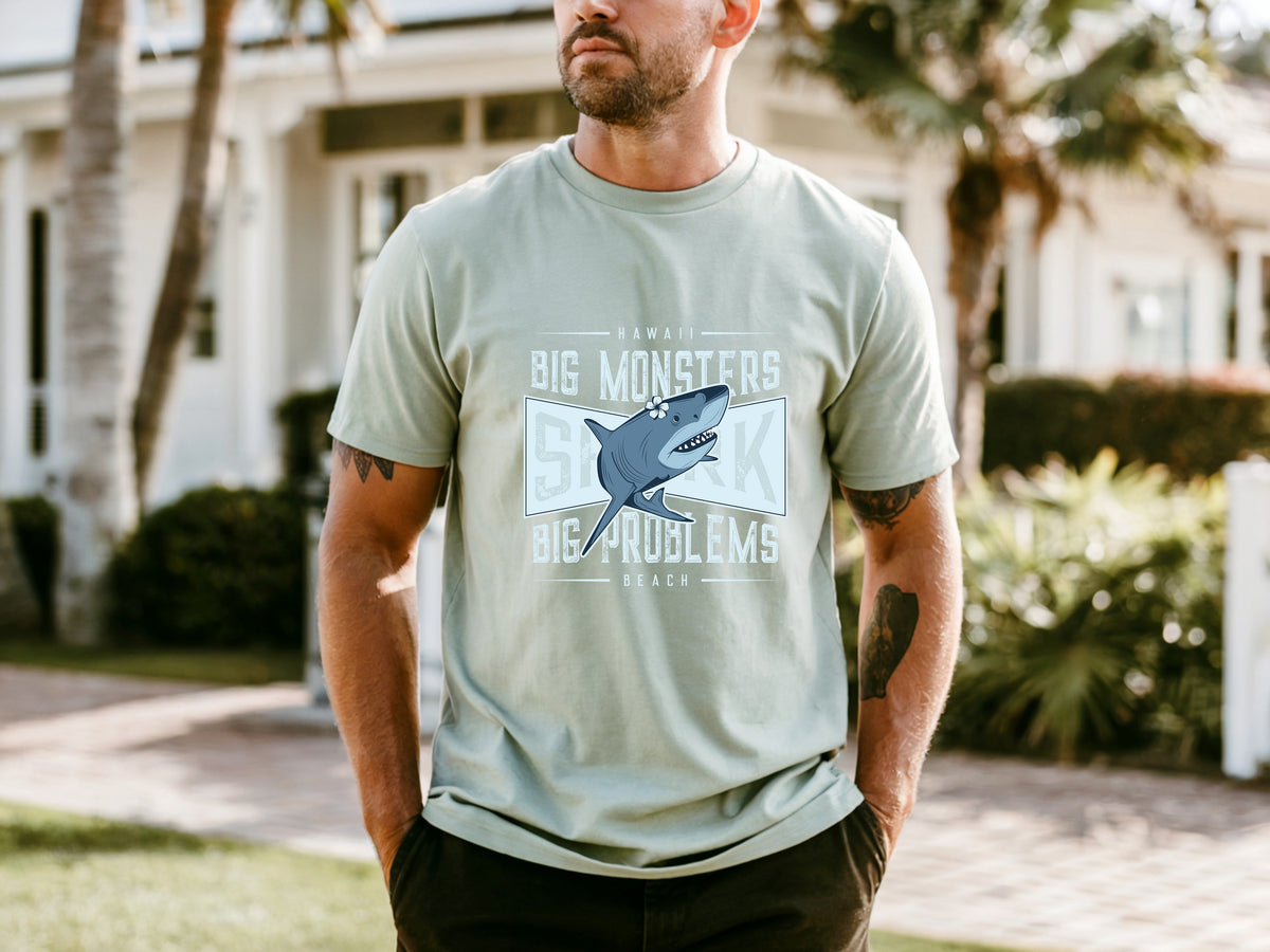 Jaws Men's Crew Neck Loose T-shirt