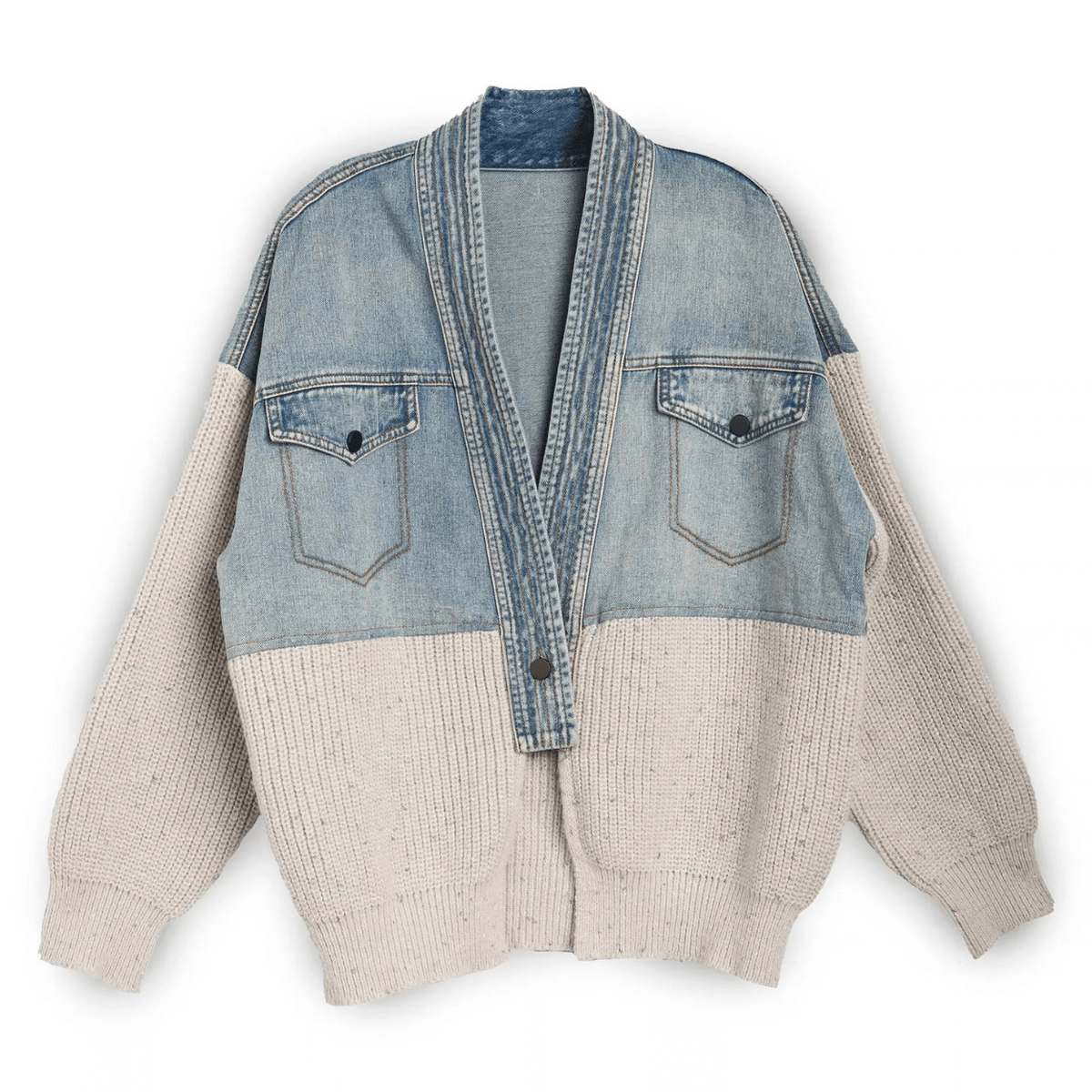 Denim Sweater Jacket