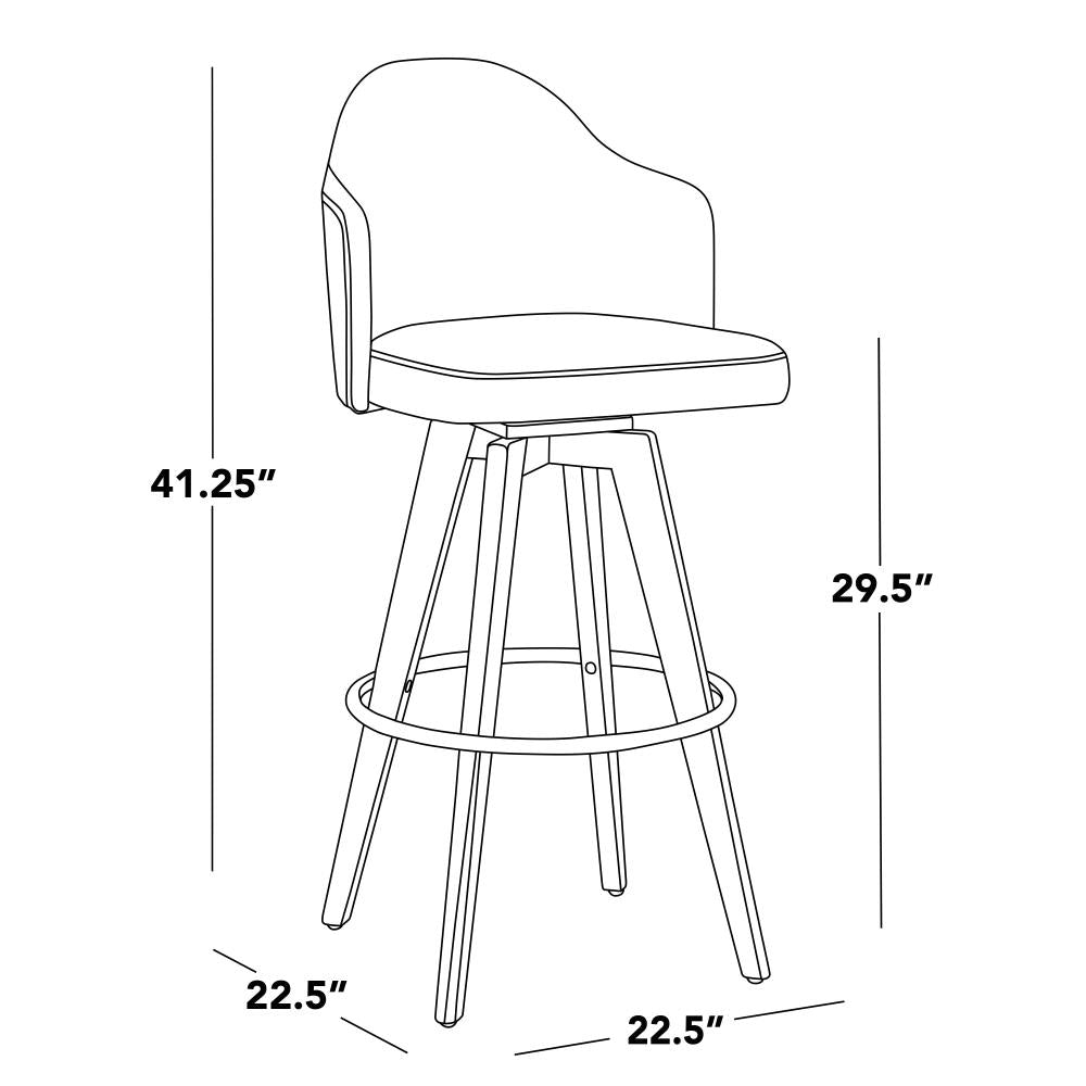 Elegant Swivel Stools with Decorative Metal Accents