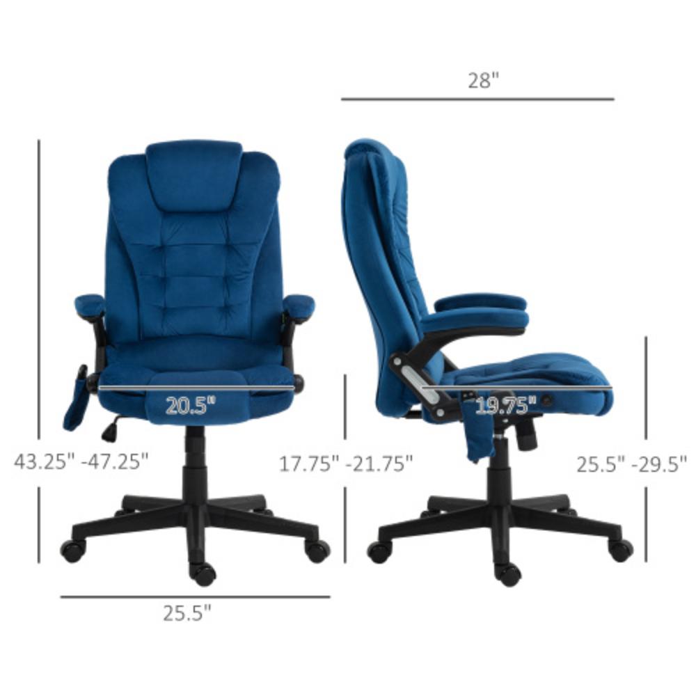 Velvet Massage Office Chair with Lumbar Heat