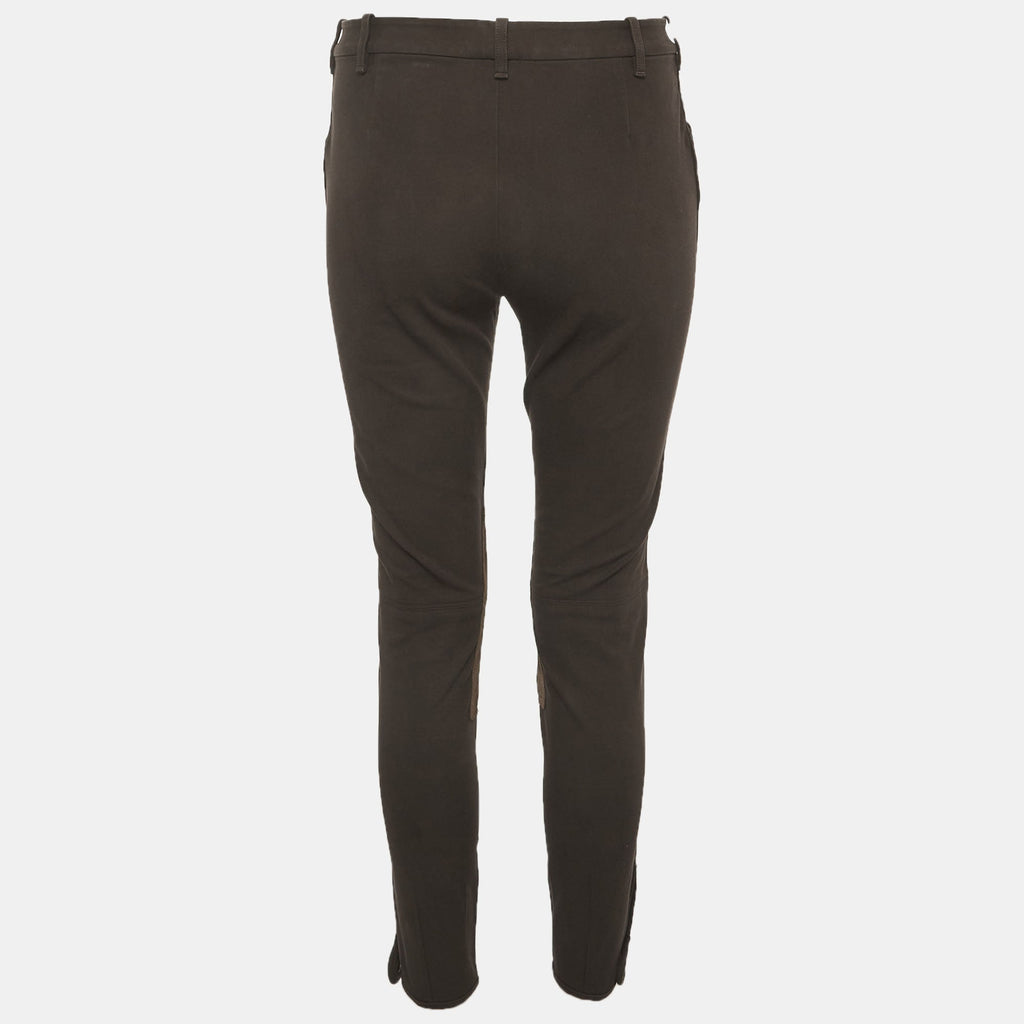 Ralph Lauren Brown Suede And Gabardine Breeches