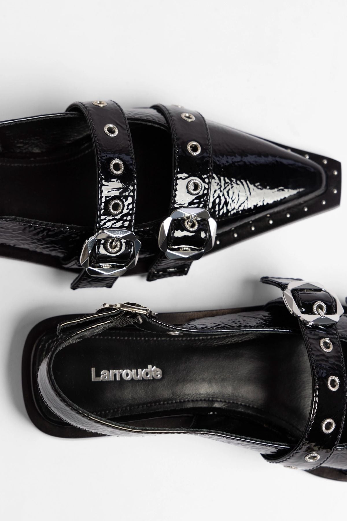 Patti Flat Black Patent Leather