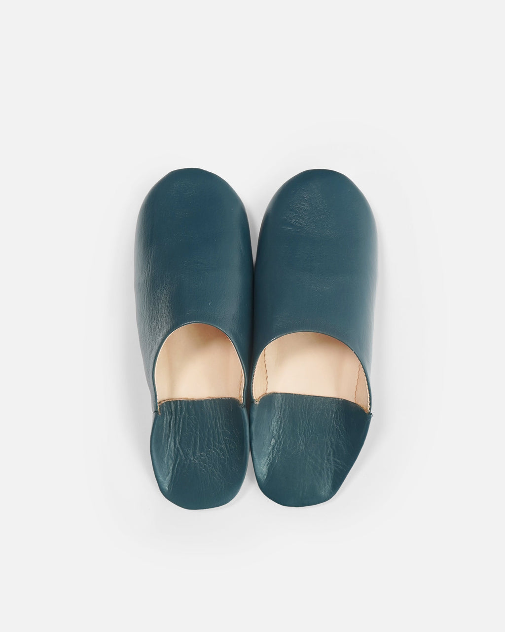 Moroccan Babouche Basic Slippers / Slate Blue