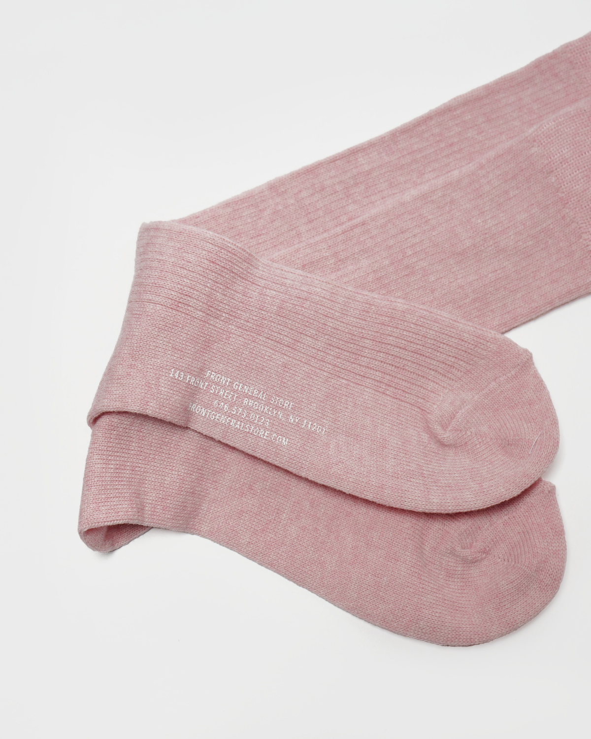 Cashmere Rib Crew Socks / Pink