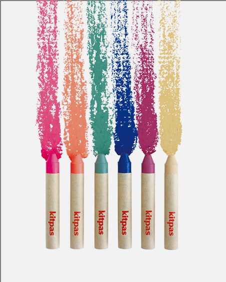 Kitpas by Artist Rice Bran Wax Art Crayons / 6 colors