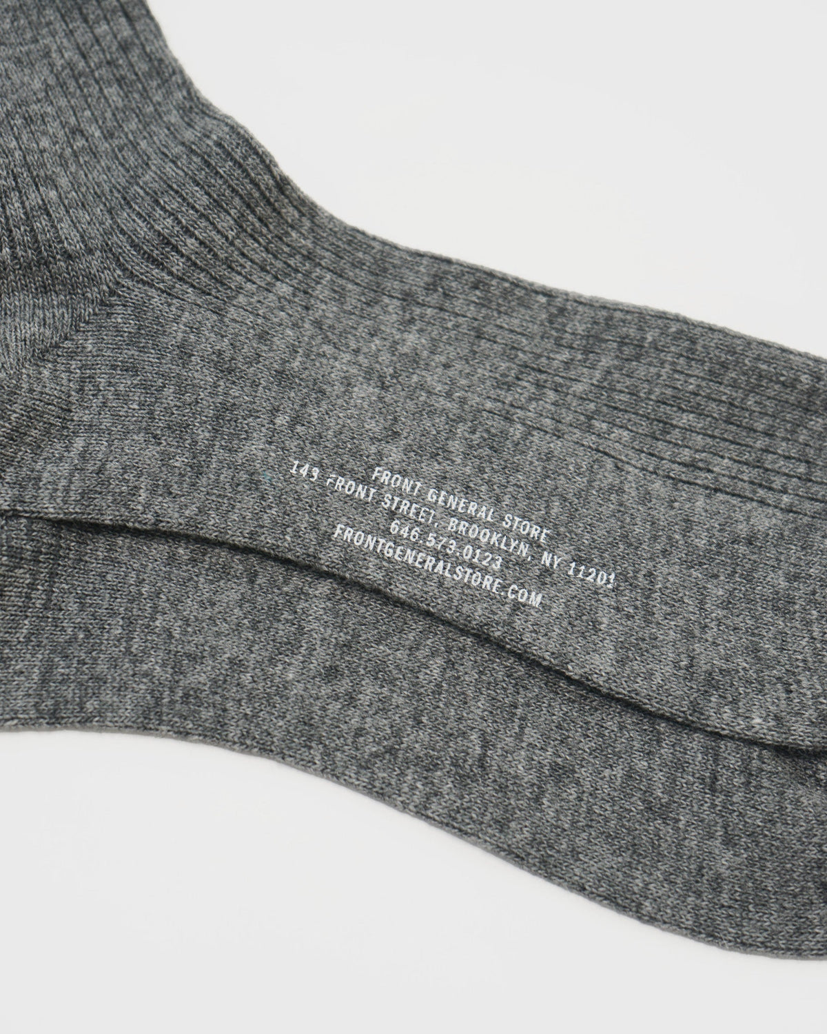 Cashmere Rib Crew Socks / Gray