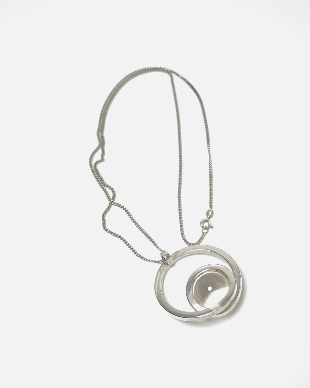 Silver Necklace w/ Crystal