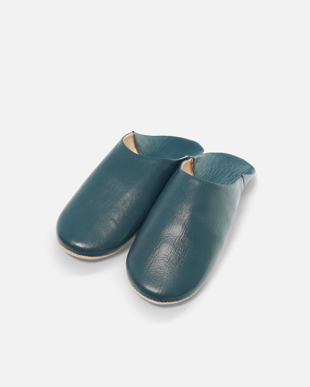 Moroccan Babouche Basic Slippers / Slate Blue