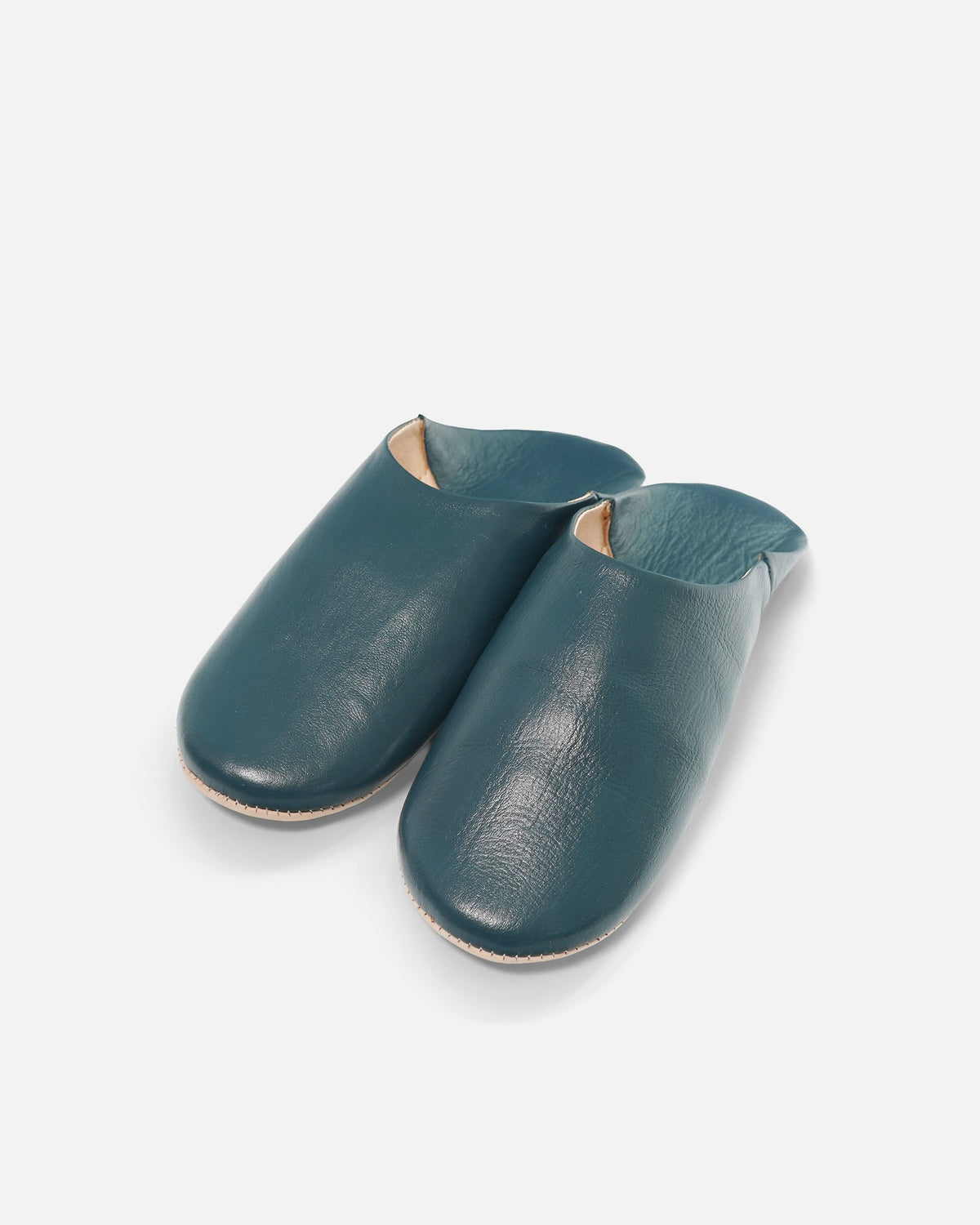 Moroccan Babouche Basic Slippers / Slate Blue
