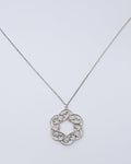Silver Multi Hearts Medallion Necklace