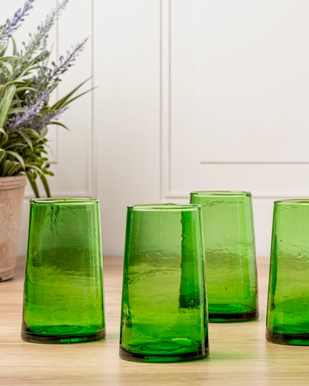 Moroccan Cone Glass / Green