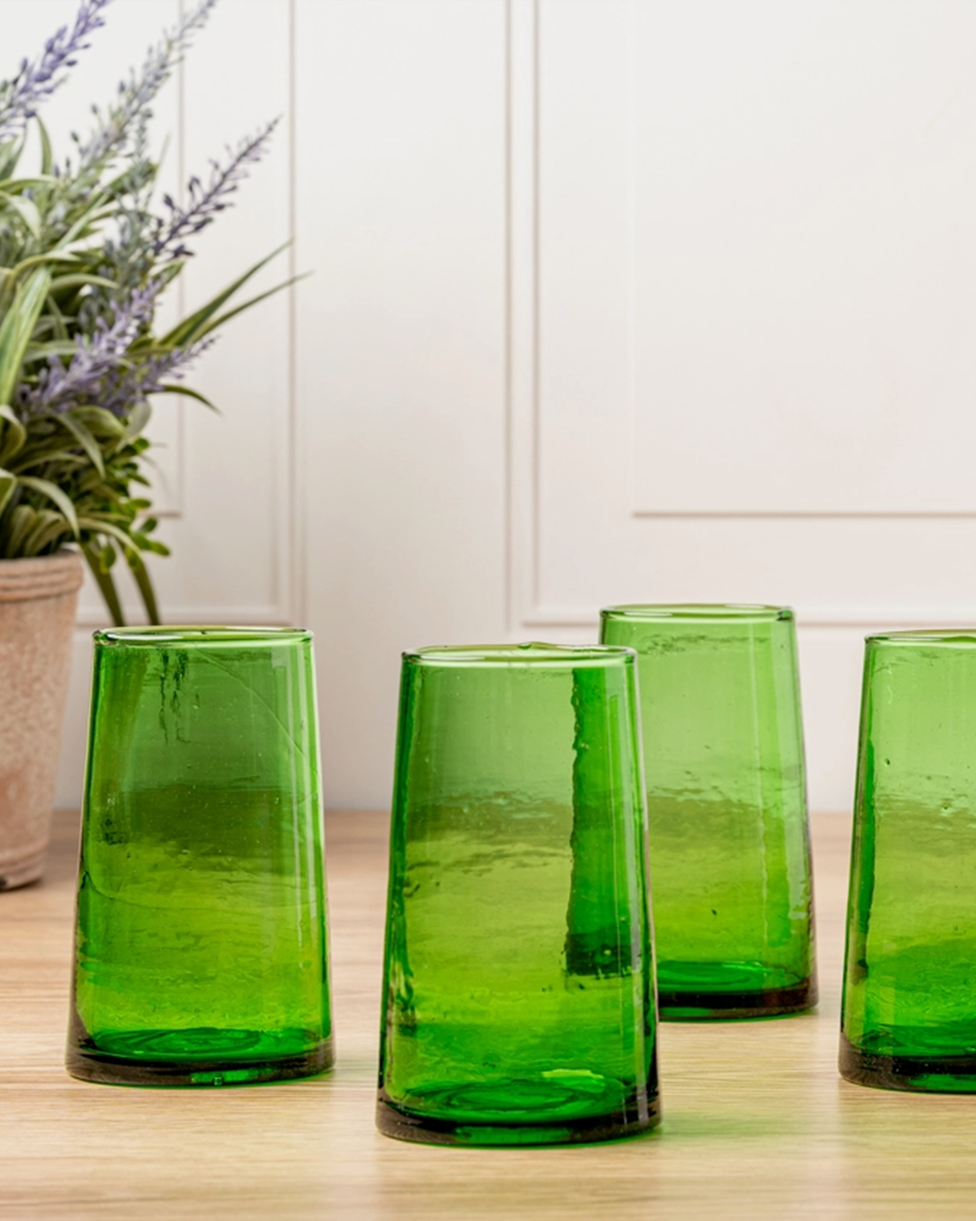 Moroccan Cone Glass / Green