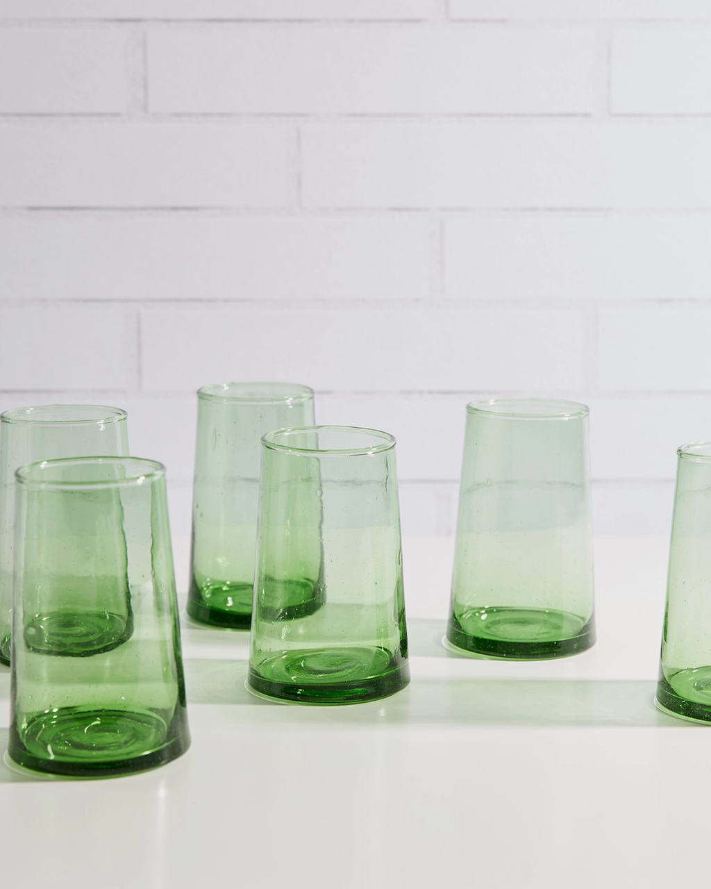 Moroccan Cone Glass / Green