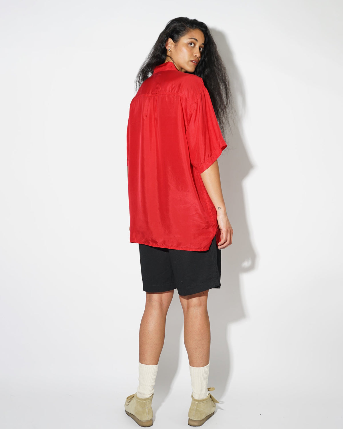 Silk Shirt Short Sleeve / Vivid