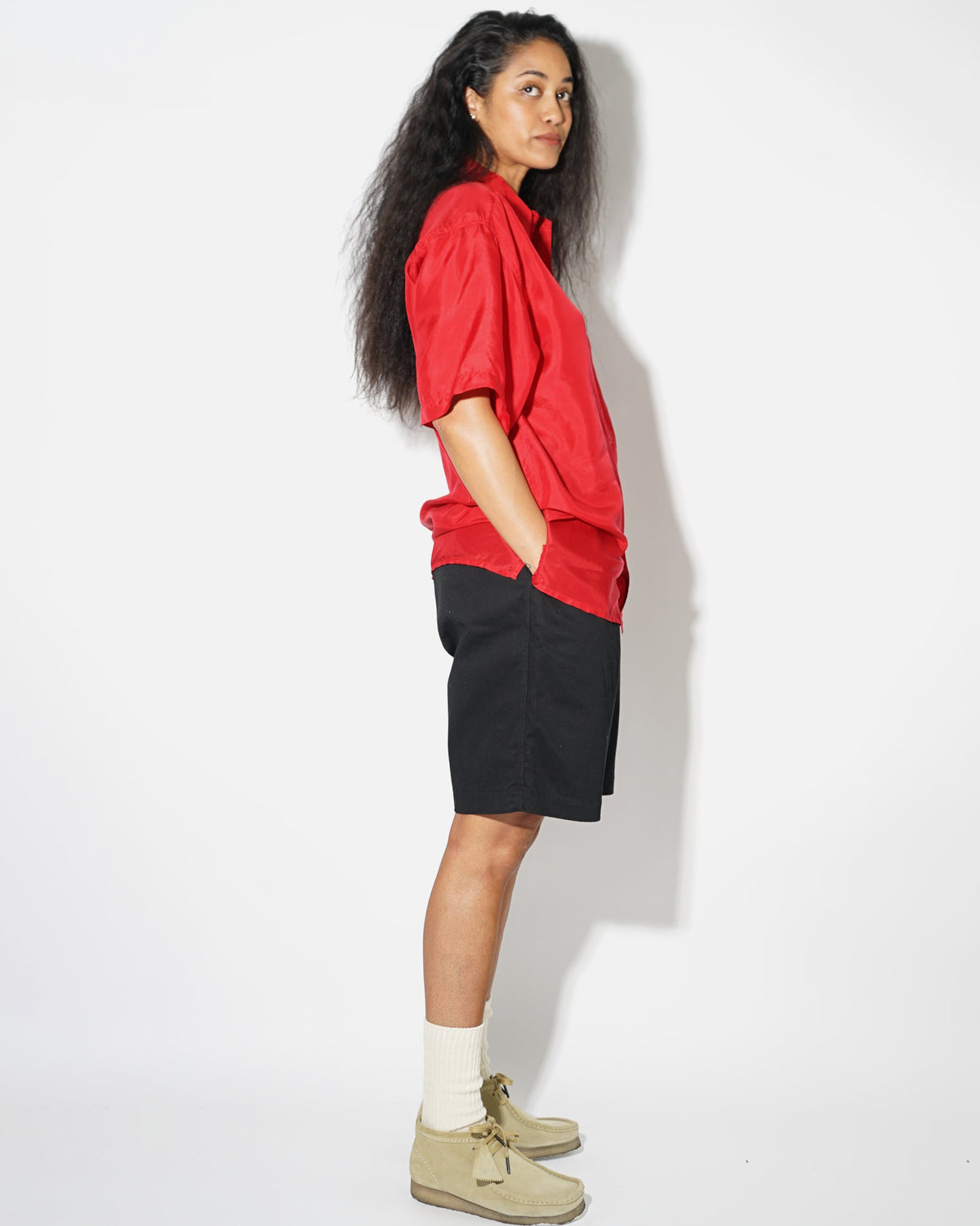 Silk Shirt Short Sleeve / Vivid