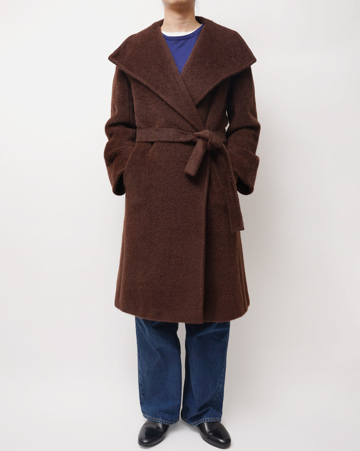 Alpaca / Wool Coat w/ Belt