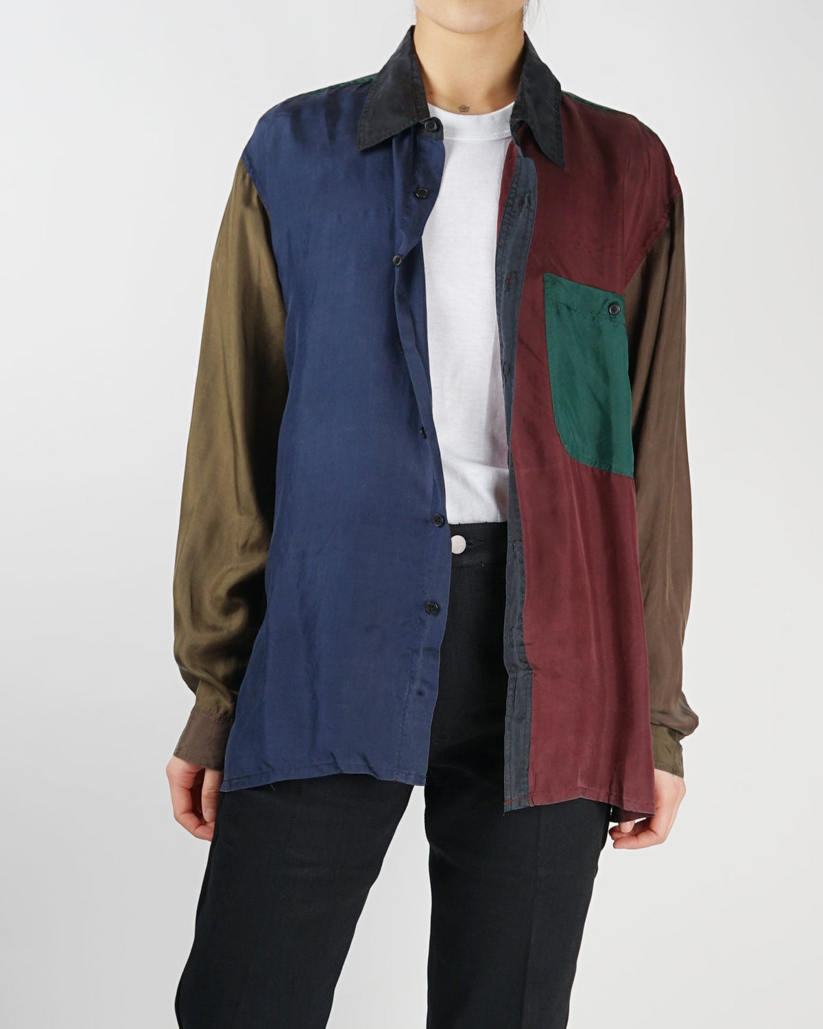 Silk Shirt Long Sleeve / Pattern A