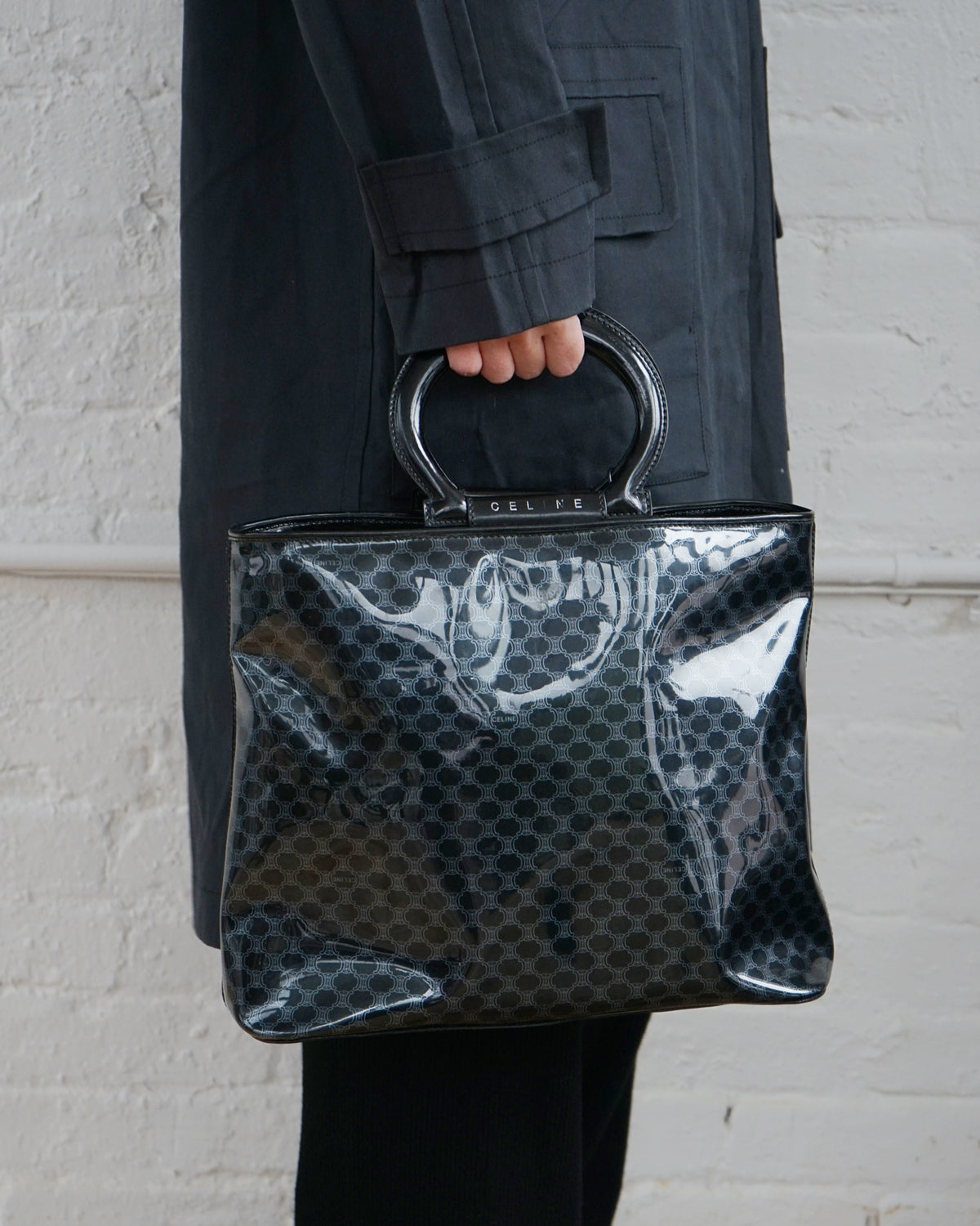 Circle Handle PVC Tote Bag