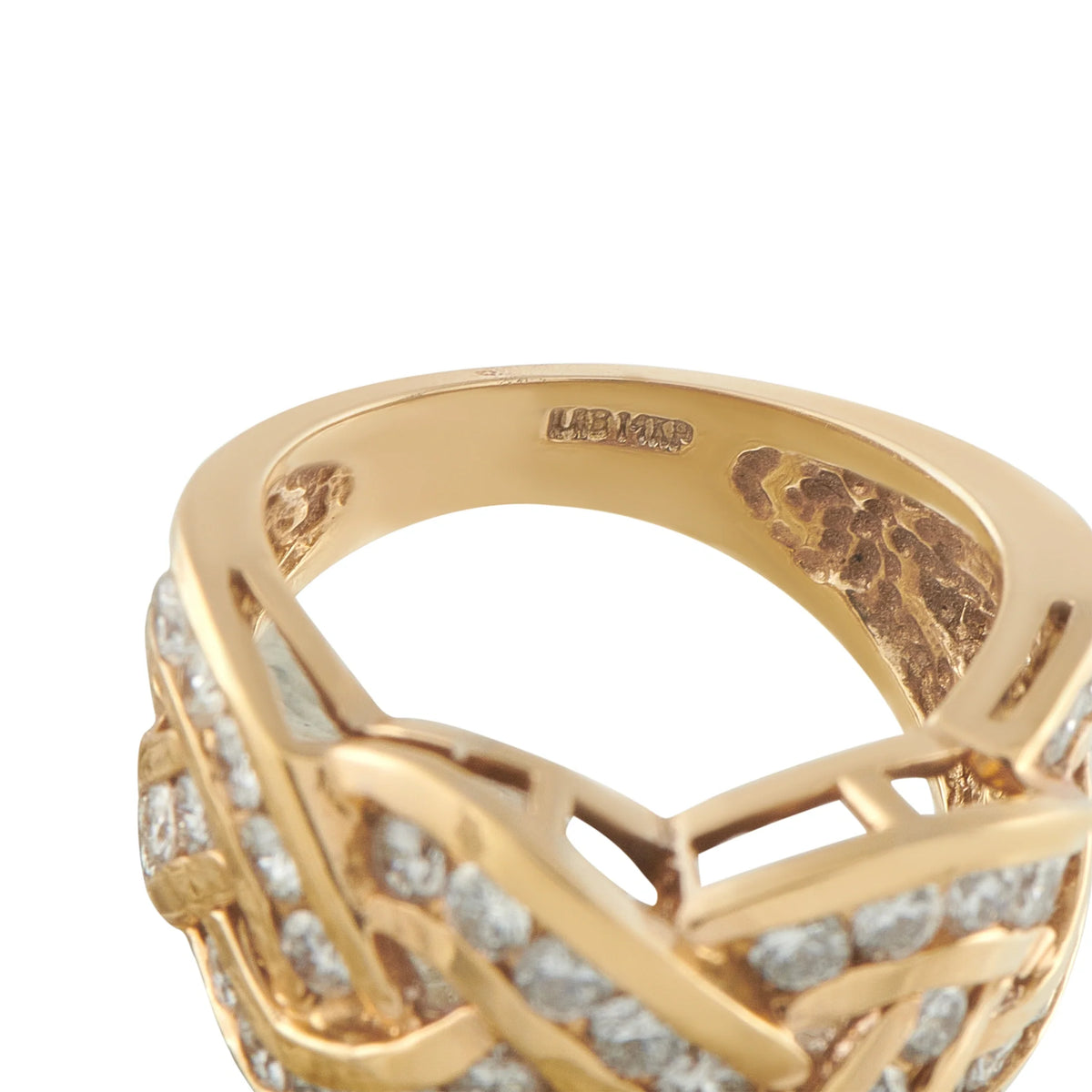 LB Exclusive 14K Yellow Gold 1.14ct Diamond Woven Ring MF09-063026