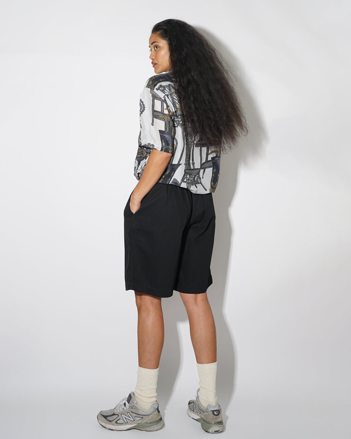 Silk Shirt Short Sleeve Pattern / H
