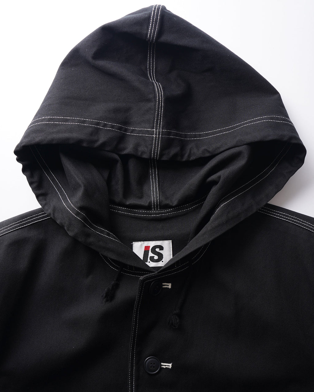 Top Stitched Jacket w/ Hood