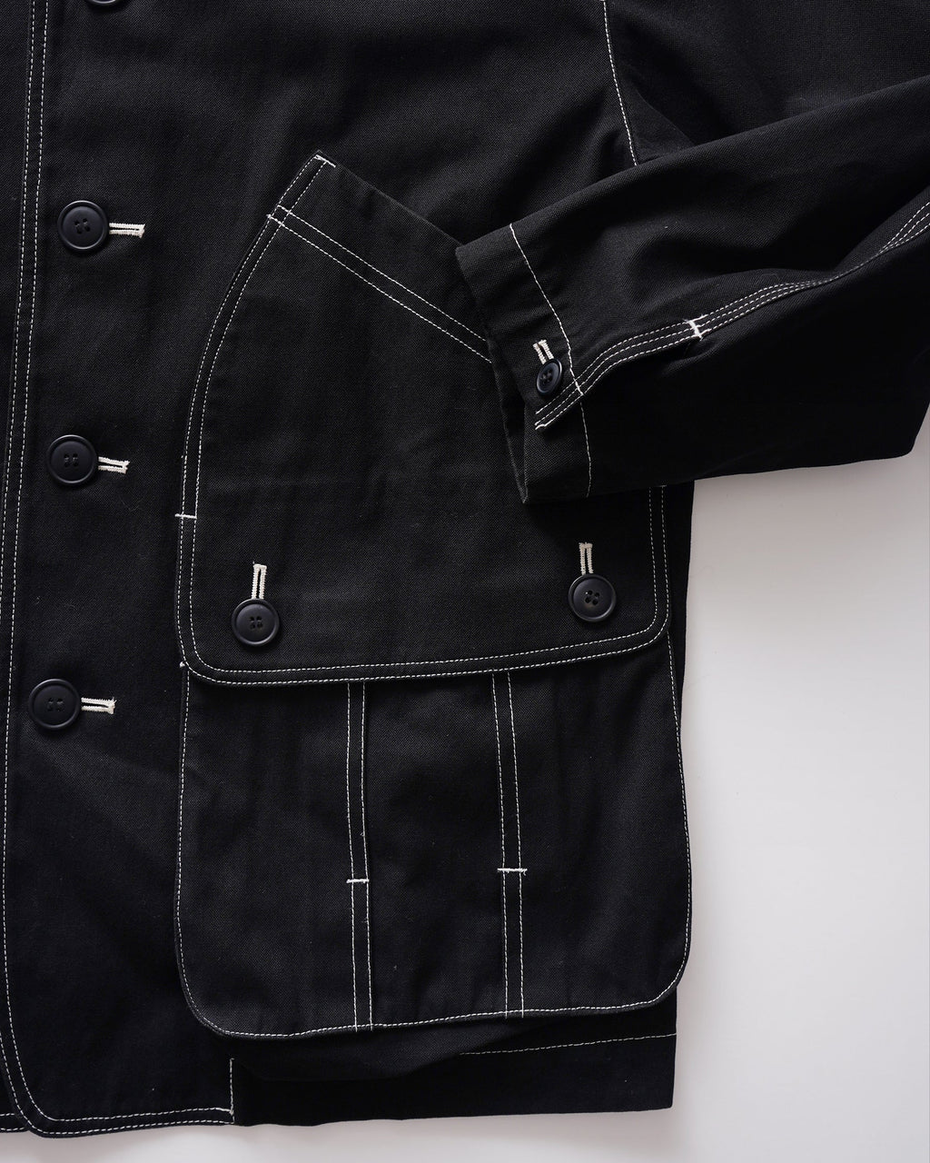 Top Stitched Jacket w/ Hood