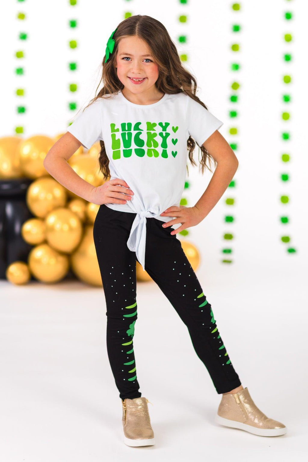"Lucky" Four-Leaf Clover Legging Set