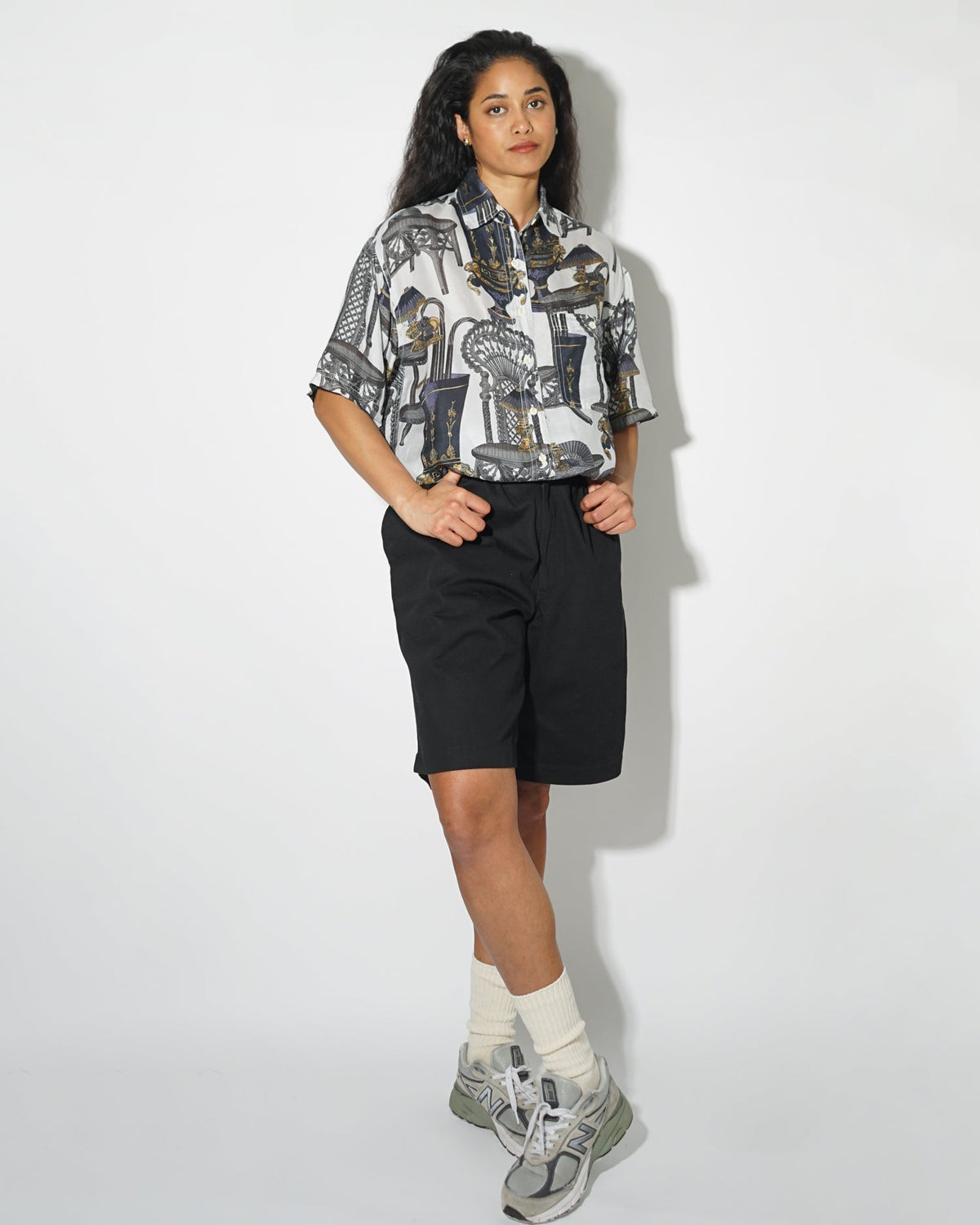 Silk Shirt Short Sleeve Pattern / H