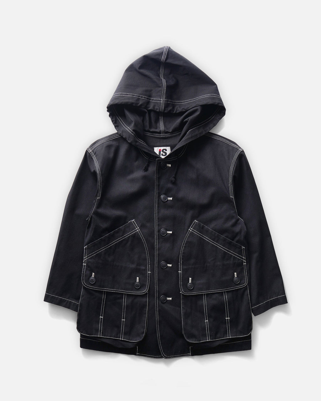 Top Stitched Jacket w/ Hood