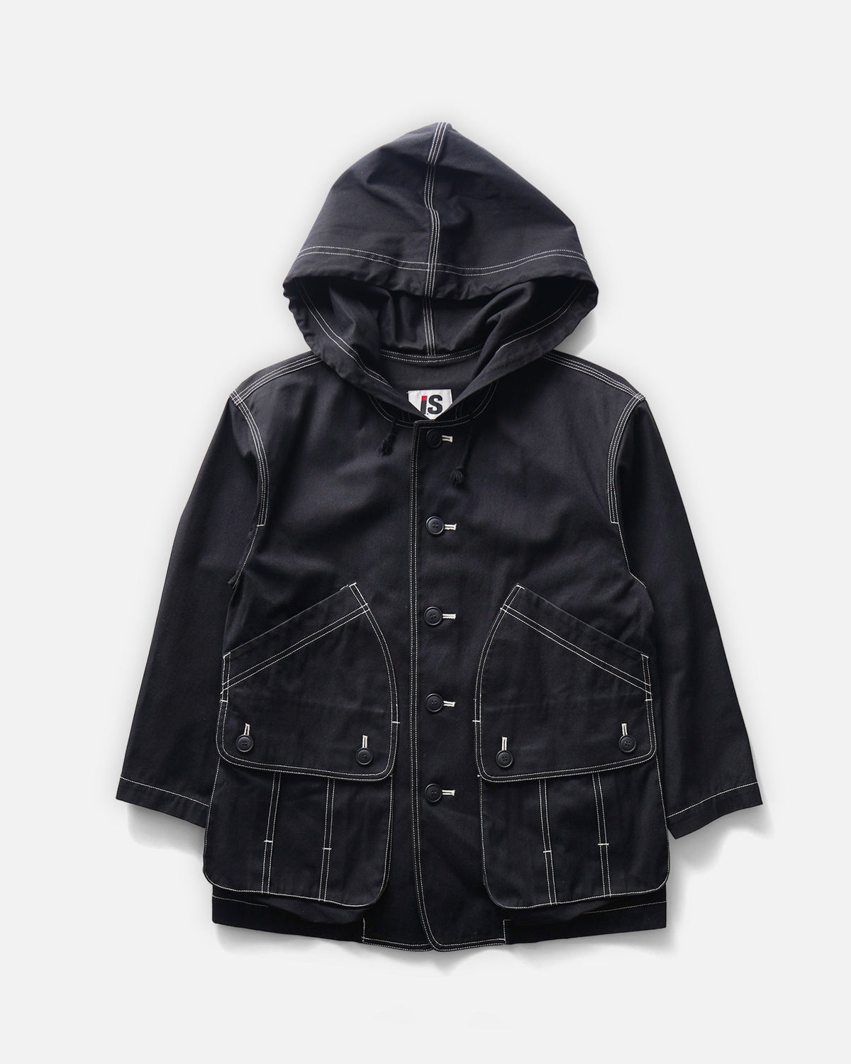 Top Stitched Jacket w/ Hood
