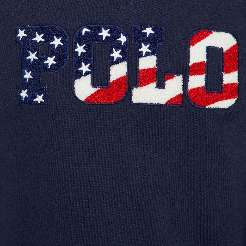 Polo Ralph Lauren Navy Blue Jersey Polo Embroidered Sweatshirt