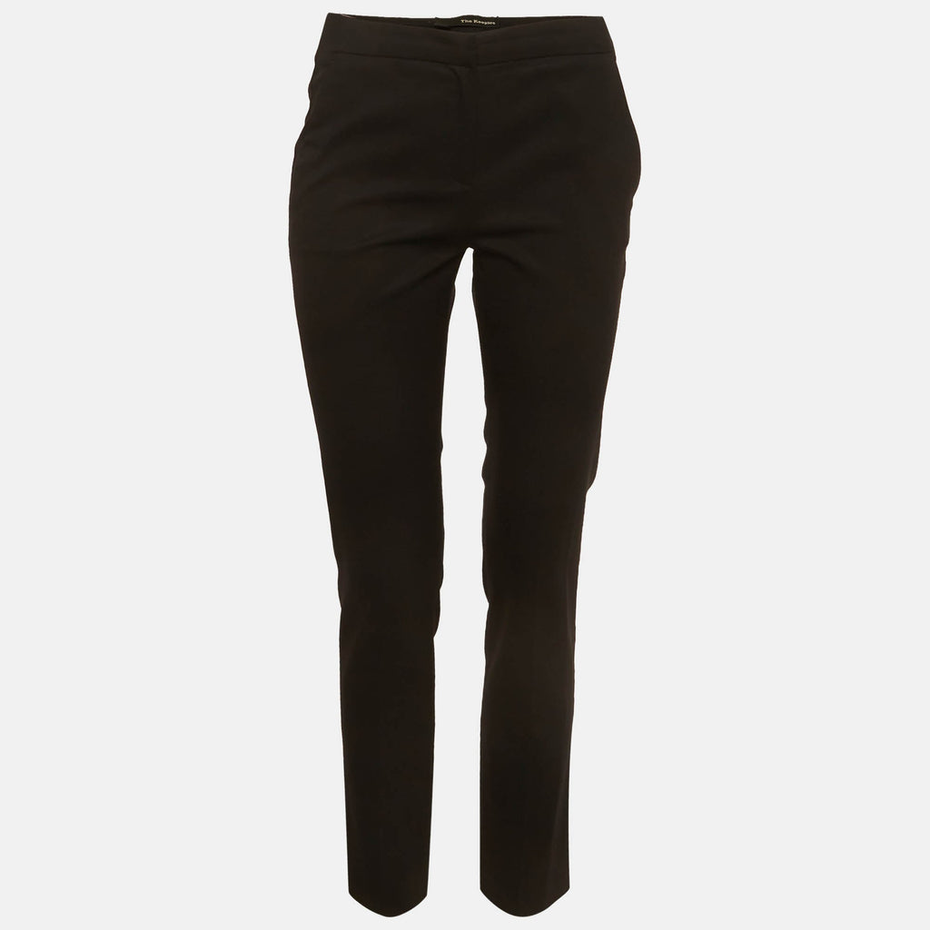 The Kooples Black Gabardine Straight Fit Trousers