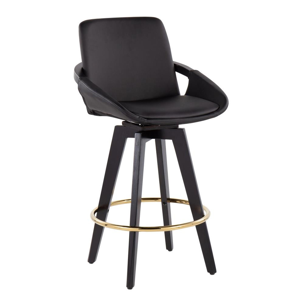 Black Upholstered Counter Stools