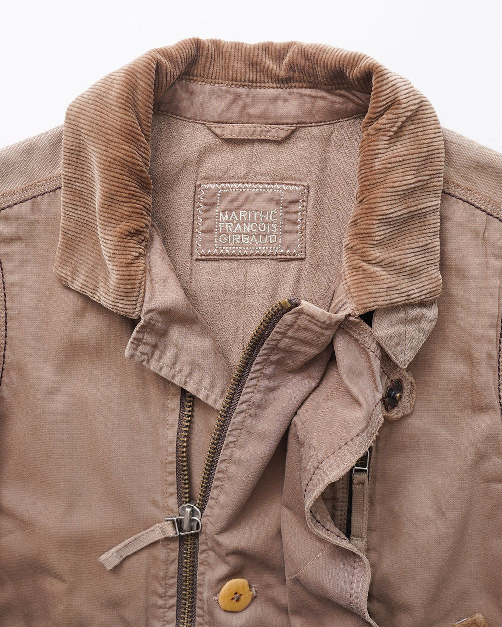 Cord Collar Zip-Up Jacket