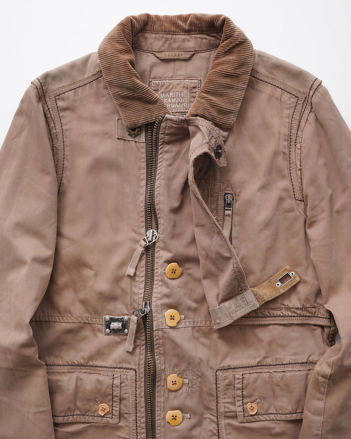 Cord Collar Zip-Up Jacket