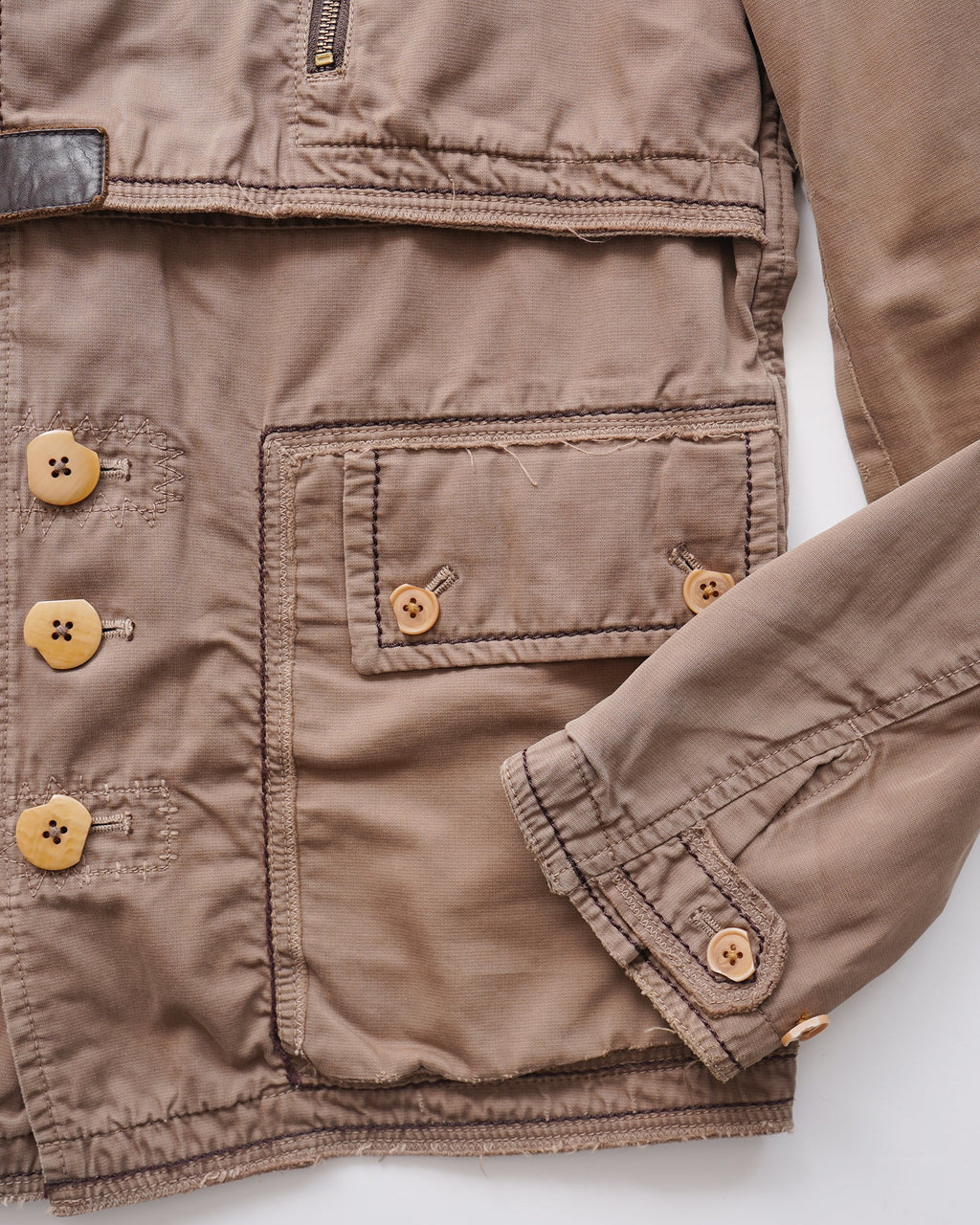 Cord Collar Zip-Up Jacket