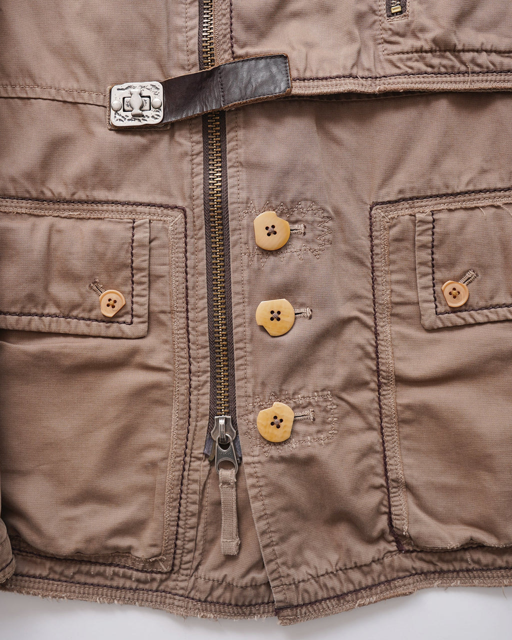 Cord Collar Zip-Up Jacket
