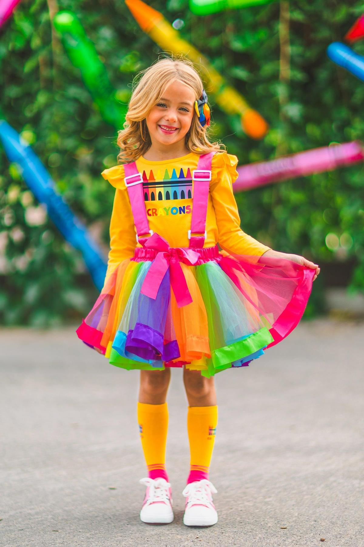 "Crayons" Tutu Suspender Skirt Costume Set