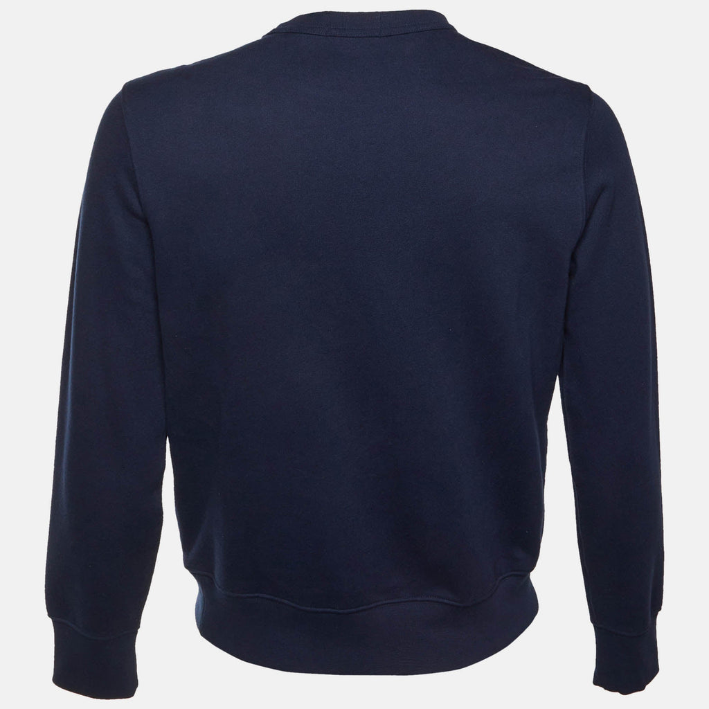 Polo Ralph Lauren Navy Blue Jersey Polo Embroidered Sweatshirt